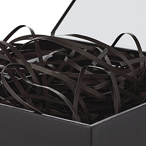Hallmark Medium Gift Box with Lid and Shredded Paper Fill (Black 7 inch Box) for Weddings, Graduations, Birthdays, Father's Day, Groomsmen Gifts, All Occasion (Pack of 12) - color: Black, size: Pack of 12