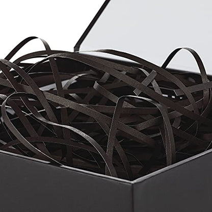 Hallmark Medium Gift Box with Lid and Shredded Paper Fill (Black 7 inch Box) for Weddings, Graduations, Birthdays, Father's Day, Groomsmen Gifts, All Occasion (Pack of 12) - color: Black, size: Pack of 12