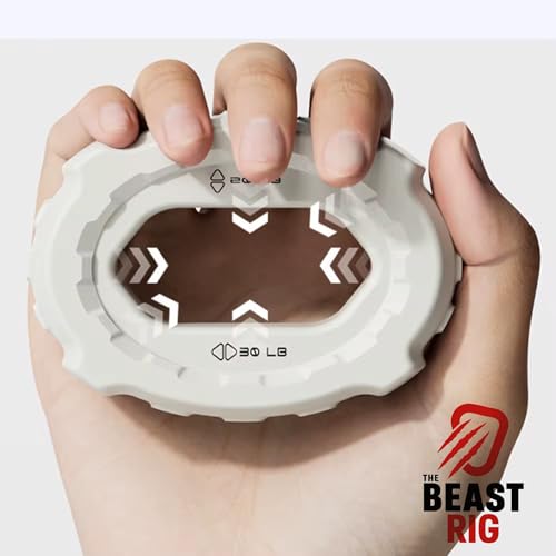 Silicone Hand Grip Strength Trainer, 20-50 lbs, Resistant Lightweight - color: Cream Yellow