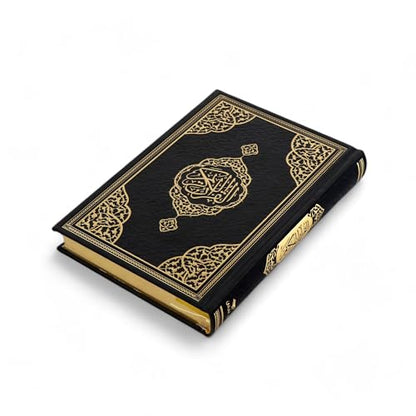 FURKAN The Noble Qur'an Arabic Large Size, Al Quran Al Karim, Islamic Gift, Gift for Men & Women, (6.7x9.5″) Thermo Leather Quran - Black - color: Black