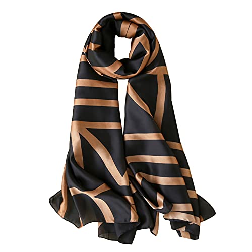 Silk Scarf 100% Mulberry Silk Fashion Scarves Long Lightweight Shawl Wrap - color: W41
