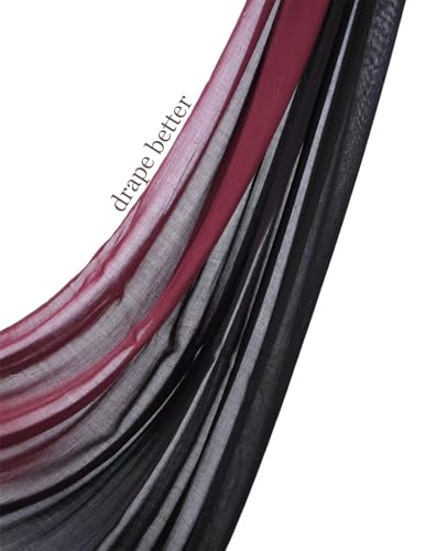 Special Ombre Modal Cotton Hijab Scarf for Women, Graceful Gradient Muslim Head Scarfs - color: Ombre Burgundy