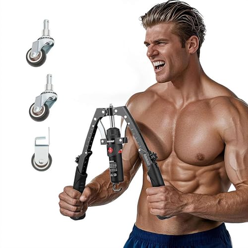 Core Flex Twister Pro Chest Press Machine 3-in-1 Hydraulic Ab Wheel Arm Exerciser with Adjustable Resistance 22–440 Lbs for Full-Body Strength Training
