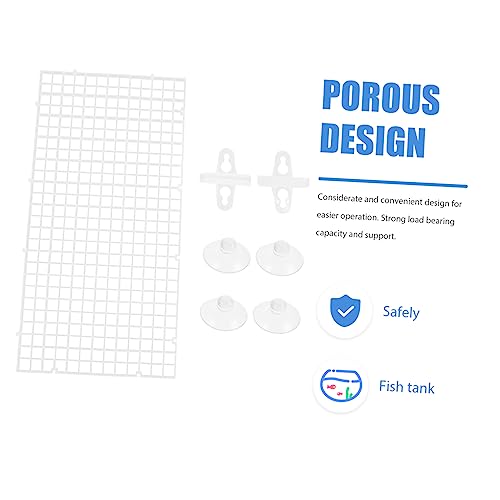 Happyyami 1set Aquarium Divider Fish Tank Separation Tool High-Transparency for Breeding Easy to Install Panels Cups for Fish Isolation - color: Transparent
