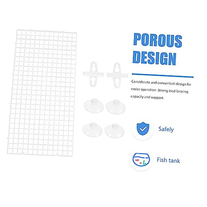 Happyyami 1set Aquarium Divider Fish Tank Separation Tool High-Transparency for Breeding Easy to Install Panels Cups for Fish Isolation - color: Transparent