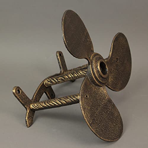 Garden Hose Holder Boat Propeller 10.5 Inch Cast Iron Bronze - color: Boat Propeller - Bronze