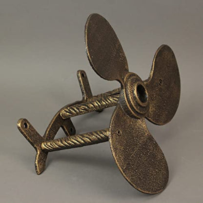 Garden Hose Holder Boat Propeller 10.5 Inch Cast Iron Bronze - color: Boat Propeller - Bronze