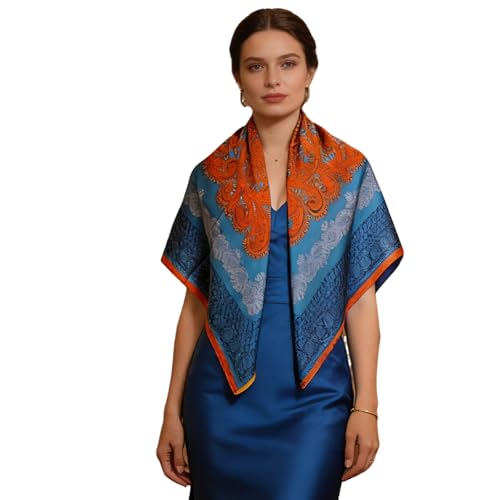 43" Large Square Scarf Fashion Scarves Hair Wrapping Scarfs Night Sleeping Headscarf for Women B07 - color: B073