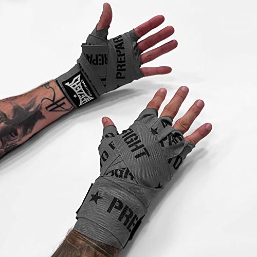 Geezers Prepare to Fight Hand Wraps - color: Grey, size: 5m