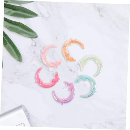 20pcs Acrylic Moon Crescent Beads Lightweight DIY Craft Beads for Phone Strap Keychain Pen Accessories and Bracelets Versatile Decoration Supplies for Handmade Jewelry and