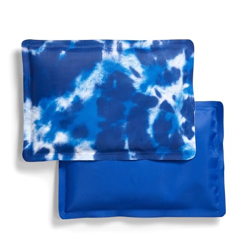 Fit & Fresh Cool Coolers 2 Pack Soft Ice for Lunch Bags, Flexible Stretch Nylon, Durable, Reusable Lunch Box Ice Packs, Soft Ice, Reusable Freezer Packs, Lunch Ice, Easy to Clean, Blue Tie Dye - color: Blue Tie Dye (2 Pack), size: Standard