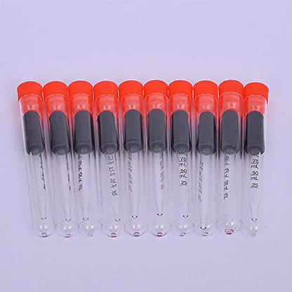 Eye Droppers for Essential Oils, Pipettes Dropper with Black Rubber Head, Calibrated Thick Glass Medicine Dropping Pipettes, 1ml Droppers Measurer, Dropper for Liquids, Straight-Tip, 5 Packs