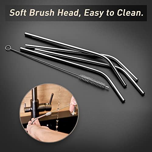 67Inch Flexible Drain Brush, Nylon Cleaner Double Ended Elastic Hose Pipe, 4 PCS Straw Cleaning Brush for Fish Tank Glass Tube Home Kitchen