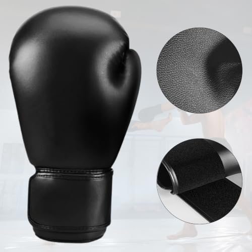 Boxing Gloves for Men and Women,PU Leather Breathable Pro Training Gloves,Hook and Loop Closure Boxing Training Gloves for Sparring MMA Kickboxing Muay Thai - size: 10 oz