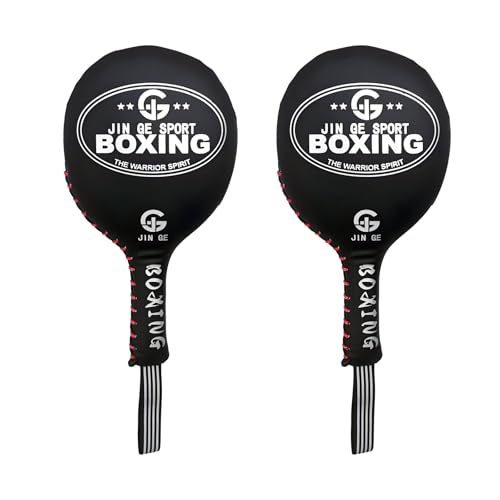 Boxing Paddles, Boxing Pads, Two-Panel Target, Louder Impact Sound | Strike Pads Punching Paddles for MMA Martial Arts,2 Pack - color: Black