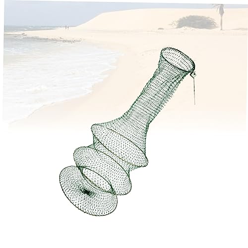 Yardwe Handwoven Fish Net Fine Mesh Net Foldable Portable Fishing Tool for Freshwater Fish and Shrimp Catching