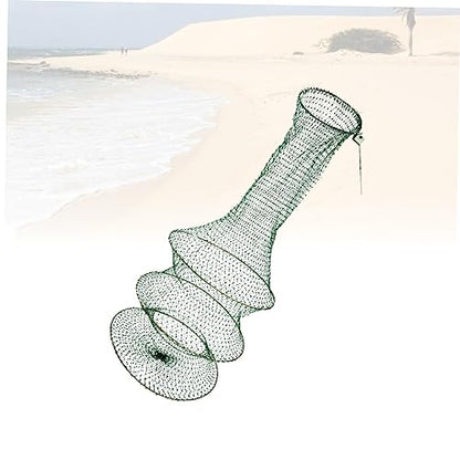 Yardwe Handwoven Fish Net Fine Mesh Net Foldable Portable Fishing Tool for Freshwater Fish and Shrimp Catching