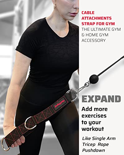 THEFITGUY Cable Extension Strap for Cable Machine Attachments, Gym (Single) | Multifunctional heady-duty strap with 5 length options for cable machines, handles, ropes, pull-up bars & more
