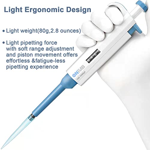 ONiLAB Lab Micropipette, Single Channel Adjustable Pipettor, 2-10ml | Manual Micropipette, High Precision Design, Accurate Liquid Transfer, Ergonomic Design - style: 2-10ml