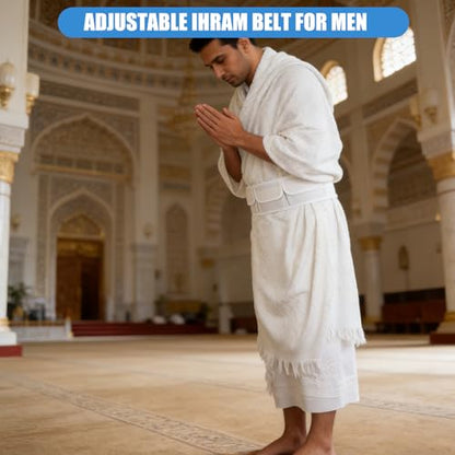 Ihram Belt for Men Umrah,Adjustable Multi-Pocket Belt,for Umrah Essentials Hajj and Outdoor Activities