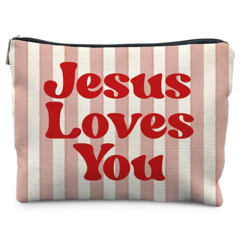 Pink Christian Jesus Makeup Bag Pouch Gifts for Women - color: Christian 2
