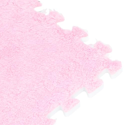 10pcs 30 cm/11.8 in Foam Puzzle Floor Play Mat,Interlocking Carpet Tiles for Home Gym and Fitness Room (Roseate) - color: Roseate