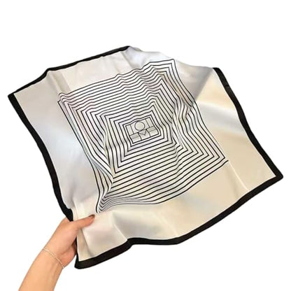 Square Silk Scarf Women Shawl Headbands Small Soft Neckkerchief Cat Print Bandana Satin Hijab Scarves - color: 10