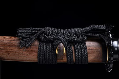 Shinken of Sword Japanese Short Tanto Sword Clay Tempered T10 Steel Blade | Functional hand forged T10 steel Tanto: Real Hamon, 60 HRC edge, full tang & genuine ray skin tsuka for collection
