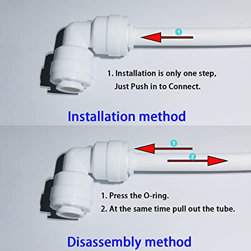 Malida 1/4 Inch Tank Ball Valve Water Purifiers Tube Quick Connector Fittings Set of 5 (1/4" tank valve) - color: 1/4" tank valve
