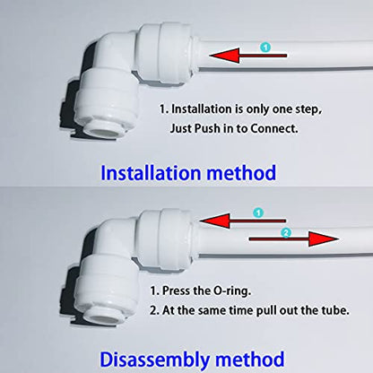 Malida 1/4 Inch Tank Ball Valve Water Purifiers Tube Quick Connector Fittings Set of 5 (1/4" tank valve) - color: 1/4" tank valve