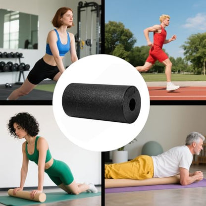 Foam Roller for Back Hollow Column Trigger Point Release Tool | Muscle Roller Foam for Yoga Stretching Sports Recovery Home Gym Post-Exercise Fitness Routine - color: Black