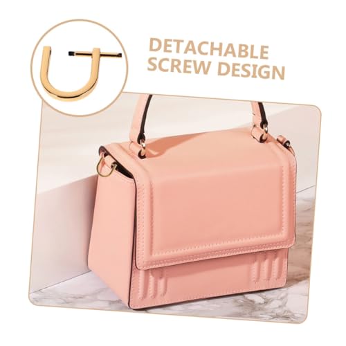 8 Pcs D Ring Hardware Set for Bag Making Zinc Alloy Metal D-shaped Buckles for Purse Clips Heavy Duty Detachable Bag Accessories for Crafting and DIY Projects