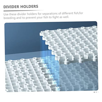 Toyvian 1set Aquarium Divider Fish Tank Bottom Partition Grid Easy to Install Plastic Isolation Tray for Separating Aggressive Fish and Enhancing Survival Rate