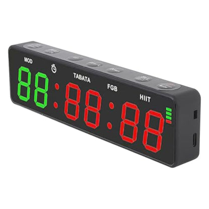 Fitness Timer, Magnetic Rechargeable Digital Interval Timer Watch with Stopwatch Countdown Count-Up Modes for Home Training, Boxing, Yoga, Running Training