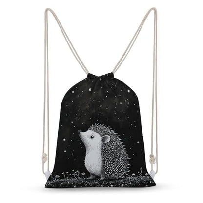 Hedgehog Drawstring Backpack Canvas String Bag Lightweight Sports Gym Bag for Men Women - color: Color-5