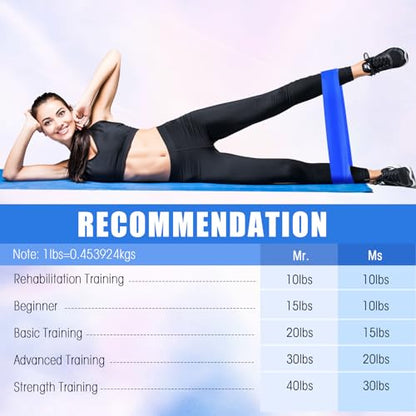 Deekin 20 Pcs Resistance Bands Resistance Loop Exercise Bands Exercise Equipment Elastic Drap Ring for Women and Men Home Fitness, Gym, Yoga - color: Blue, size: 25-30 lbs