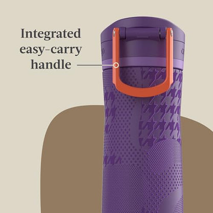 Contigo x Ally Love Jackson Chill 2.0, Stainless Steel, Spill Proof Water Bottle with AutoPop Lid, BPA Free, 24oz, Violet - color: Violet, size: 24oz (Pack of 1), style: Ally Love