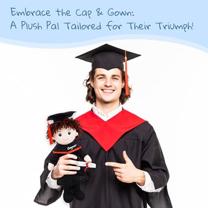 June Garden Snuggle Cuties 15" Graduation Gifts - Soft Plush Dolls with Cap and Gown - Gifts for Preschool and Kindergarten Graduation Day - Boy M - color: Graduation Boy, size: Medium