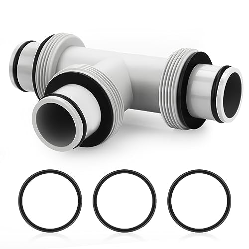 Pool Hose T Connector, 1.5' to 1.5' Pool Hose T Splitter, Pool Hose Adapter | 1.5 T Joint Pool Hose Connector for Filter Pumps and Above Ground Swimming Pool Hose