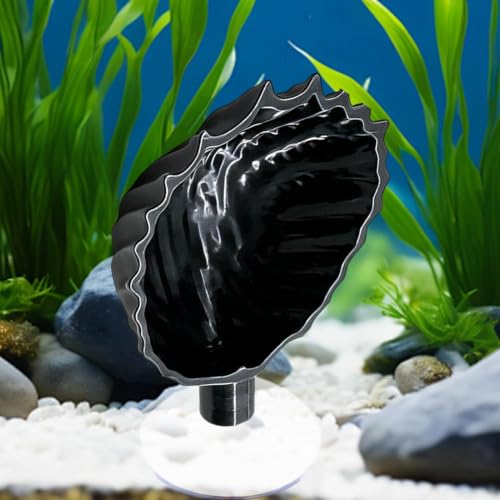 Betta Fish Hammock | Betta Fish Shell Bed, Floating Shell Shaped Suction Cup Pad, for Shrimp Snails Frogs Goldfishes Guppy Koi Reptile Pet Tank Aquariums Area Home - color: Black