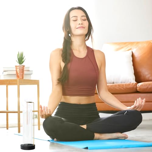 Incense Holder for Sticks, Anti-Ash Flying Incense Burner with 30 Incense Sticks, Detachable Glass Ash Catcher (Black, 2Pcs - color: Black-2pcs