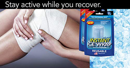 Instant Ice Wrap for Pain Relief, HEAL AT Home and Help First Responders with Instant Ice Wrap: 2 Packs, Reusable, No Refrigeration Needed: