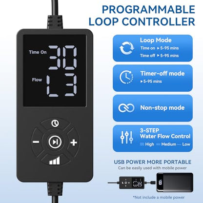 Ice Machine for Knee with Programmable Timer,USB Powered Portable,2026 New Powerful Pump, for Knee Replacement,Pain Relief,Pad for Shoulder,Hip,and Ankle