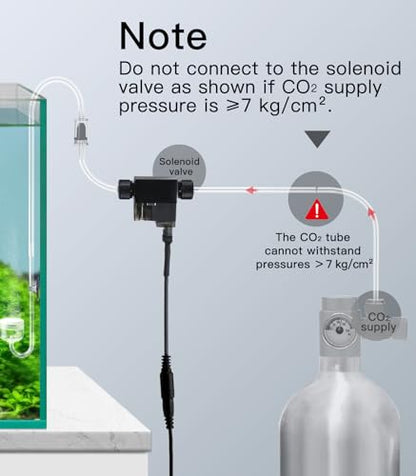 Inline CO2 Solenoid Valve Mini Low Temperature for Aquarium CO2 System - color: Dual head Solenoid Valve without Bubble Counter
