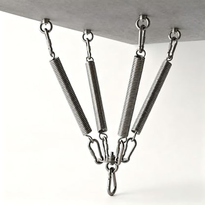 Heavy Bag Hanger, 304 Stainless Steel Punching Bag Ceiling Mount with 4 Springs, Vibration & Noise Dampening Design - color: Hanger with Spring for Concrete Ceiling