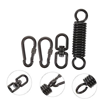 Totority 1set Porch Swing Springs Heavy Duty Metal Swing Spring Kit for Hammock Chair Sandbag Fixing Kit
