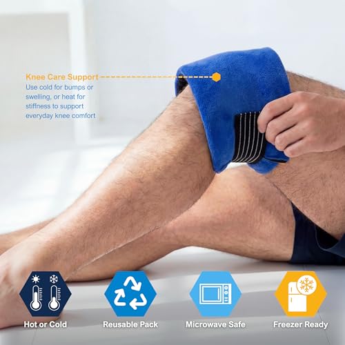 MED PRIDE Reusable Hot & Cold Therapy Gel Pack with Belt Sleeve, 2-Pack