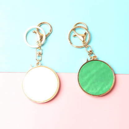 2PCS Islamic Mosque Keychain with Artificial Rhinestones - Metal Bag Charm & Car Hanging Accessory