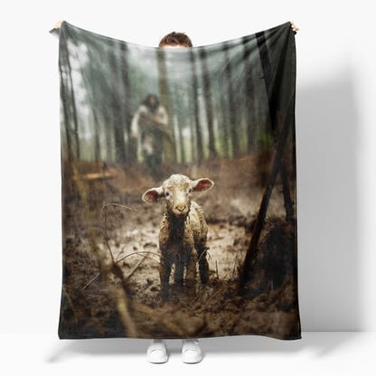 Jesus Christian Blanket Jesus and Lamb Throw Blankets Religious Throw Blanket Faith Catholic Inspirational Gifts for Women Men Warm Soft Plush Lightweight Fleece Flannel Blanket 30"X40" - color: A011 Jesus and Lamb Blankts, size: 30"W X40"L (76X102CM)