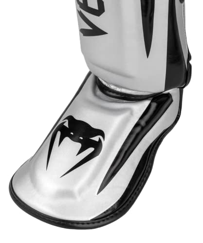 Venum Elite Standup Shin Guards - color: Silver/Black, size: Medium